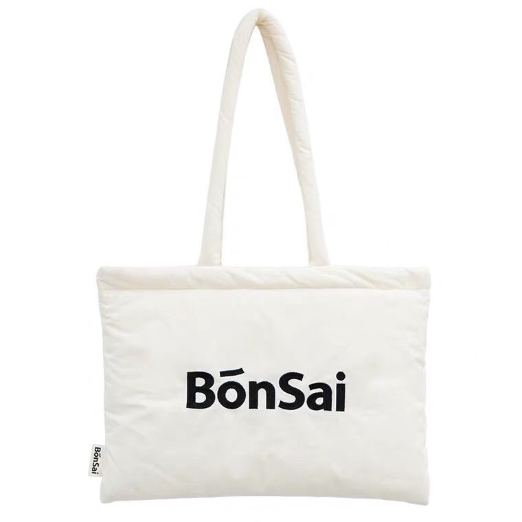 Túi Tote Vải Cotton Hình Vuông Cỡ Lớn Thêu Chữ Dễ Thương Cho Nữ