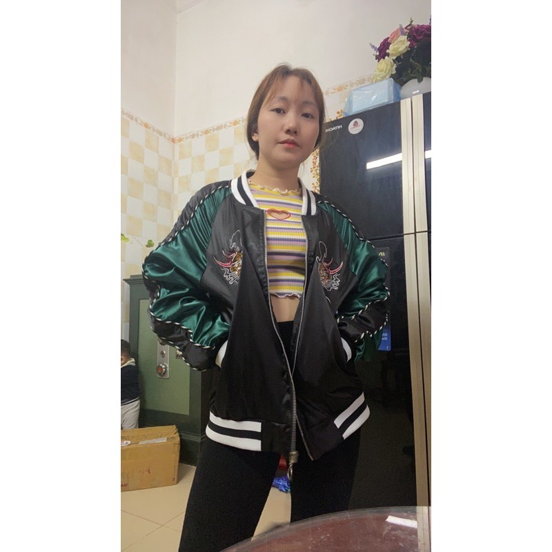 [ảnh thật] áo khoác bomber sukajan thêu rồng màu mới 2020 | BigBuy360 - bigbuy360.vn