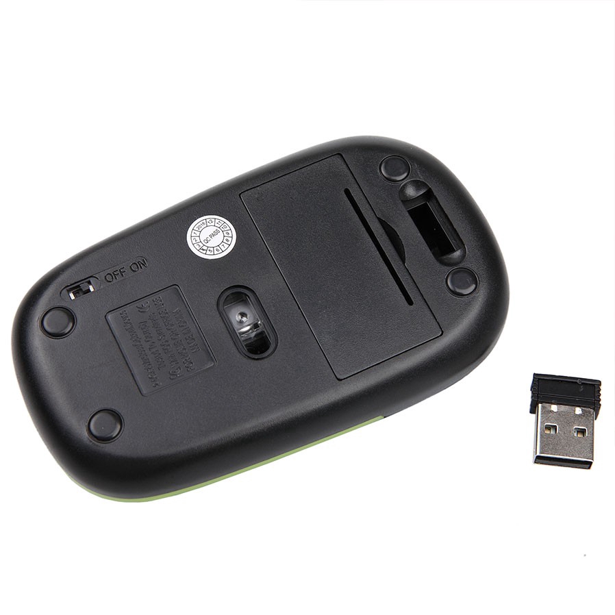 Bộ chuột không dây USB 2.0 800 - 1200DPI thiết kế siêu mỏng tiện dụng