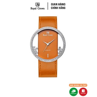 Đồng hồ nữ chính hãng Royal Crown 6110 dây da cam