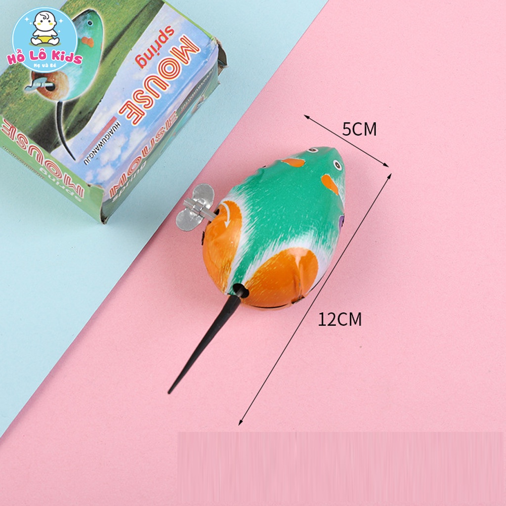 Chuột vặn cót bằng kim loại đồ chơi cho bé Hồ Lô Kids