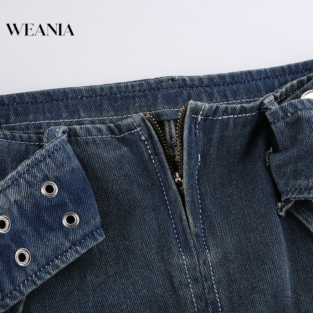 Chân Váy Denim Phối Nút D0401