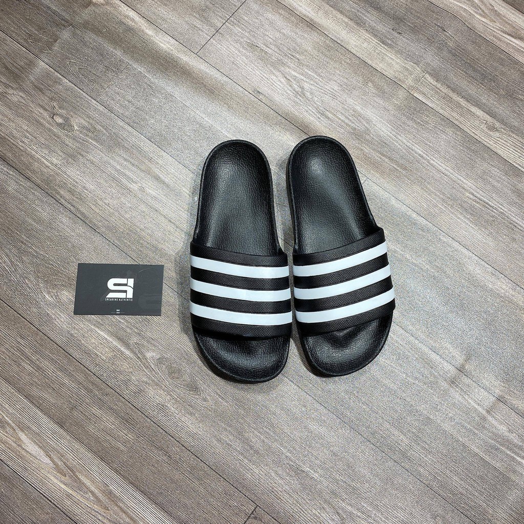 Dép A.d.i.d.a.s adilette aqua slides - Đen sọc trắng