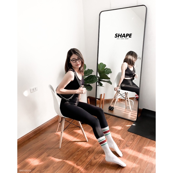 Quần legging nữ cạp cao Latex gen bụng A.mi [QD210]