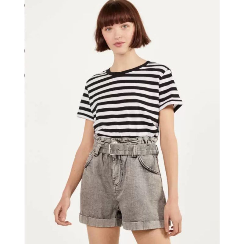 Áo thun croptop nữ F21 xuất khẩu Made in Viet Nam, size S, hàng xuất dư xịn AMGOBET