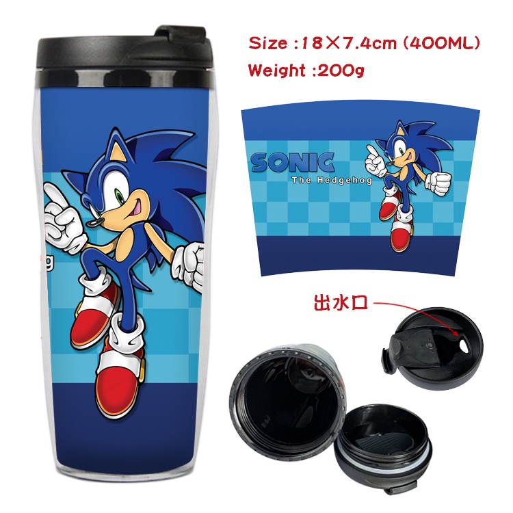 Bình Nước Cỡ Lớn In Hình Nhím Sonic Hoạt Hình Đáng Yêu Cho Trẻ Em