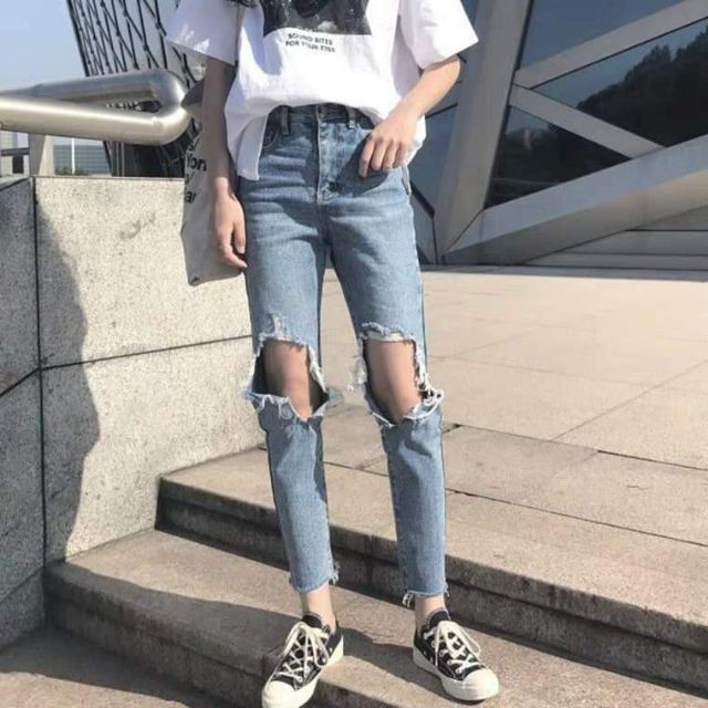 [ORDER] Quần baggy rách Ulzzang