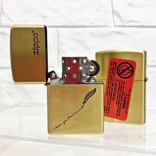 Zippo - bật lửa zippo usa đồng khắc nổi chữ ký i love you