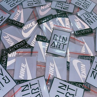 Decal Logo Sticker Patch in áo ủi trực tiếp lên vải logo Naiki phản quang bạc