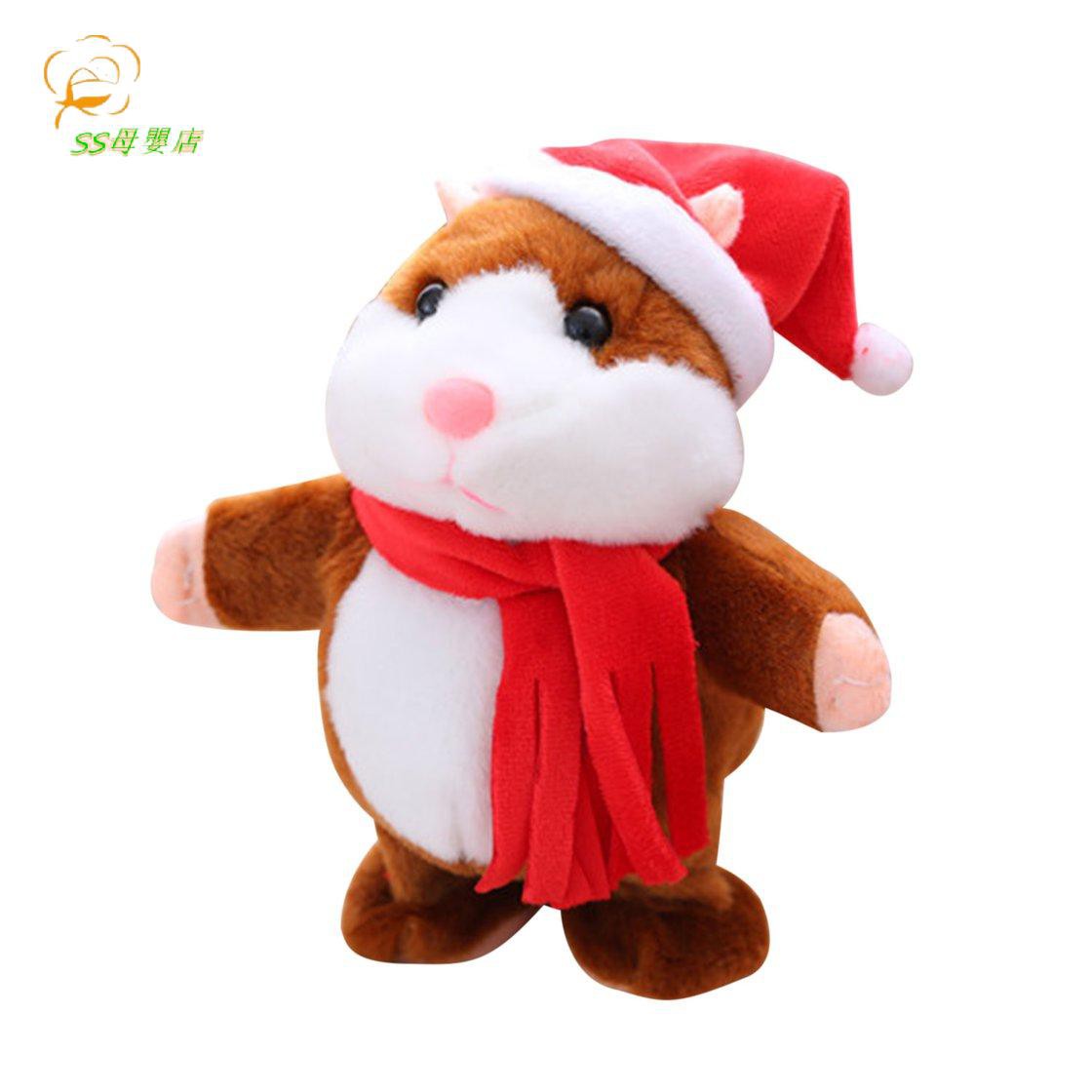 Hoạt Hình Búp Bê Nhồi Bông Hình Ông Già Noel / Chuột Hamster Biết Nói Dễ Thương