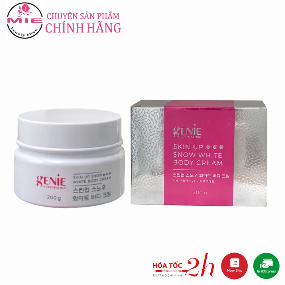Kem Body Tinh Thể Nước GENIE SKIN UP SNOW WHITE BODY CREAM 200G [CHÍNH HÃNG] | BigBuy360 - bigbuy360.vn