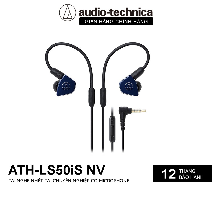 Tai Nghe Có Dây Nhét Tai Audio Technica Chuyên Nghiệp Có Mic ATH-LS50iS- Hàng Chính Hãng