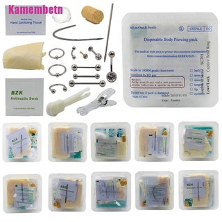 Bộ dụng cụ xỏ khuyên cơ thể chất lượng cao an toàn tiện dụng nhiều gói chọn lựa