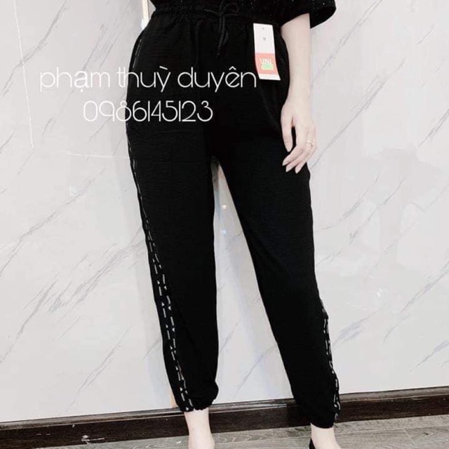 Quần baggy đũi sọc nhỏ kèm ảnh thật
