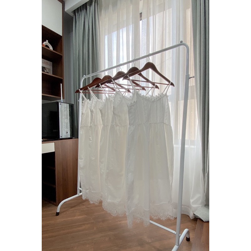 Đầm - váy hai dây trắng ren tiểu thư | WebRaoVat - webraovat.net.vn
