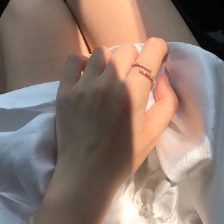 Nhẫn Nữ Mạ Vàng Hồng Đính Đá Pha Lê