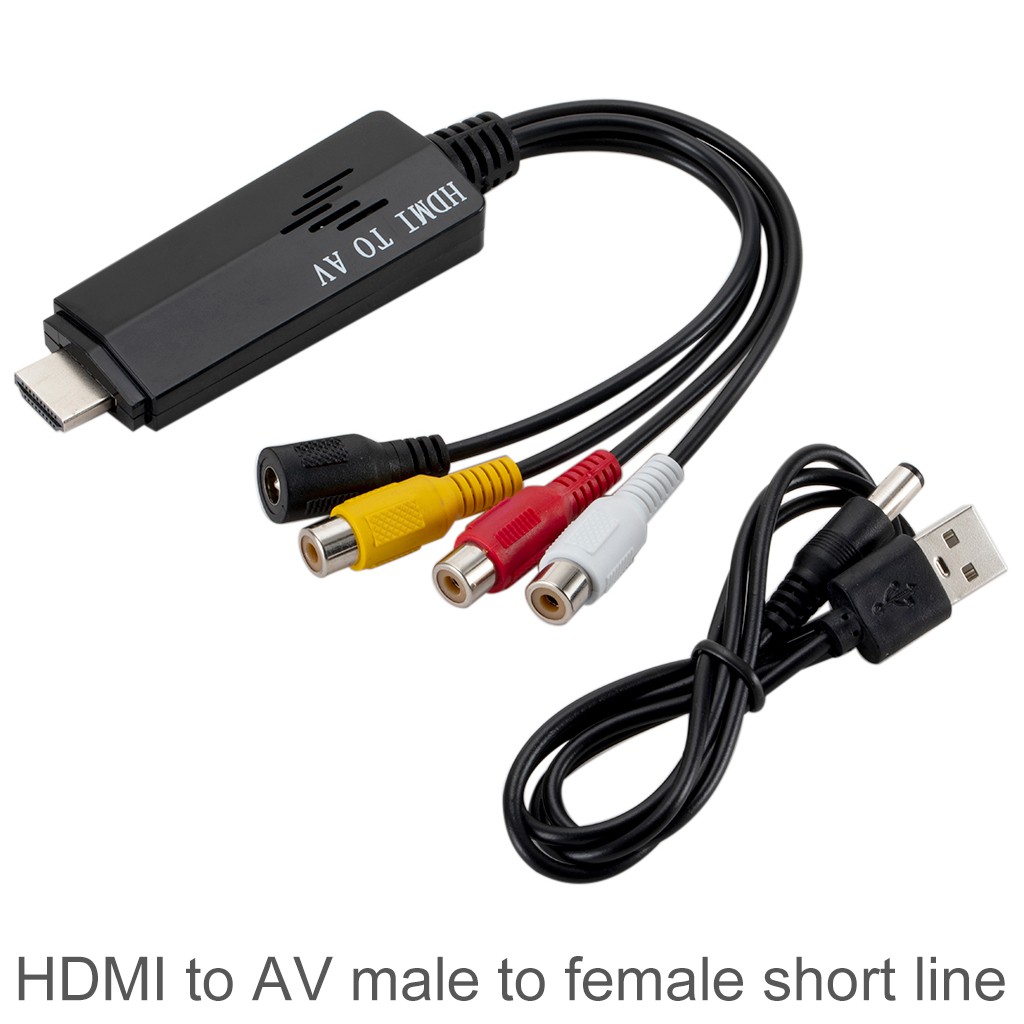 1080P HD HDMI to AV RCA Converter Adapter Cable