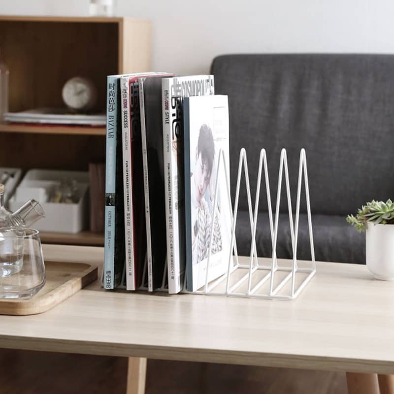 Kệ sách để bàn làm việc tam giác, kệ để tài liệu văn phòng cạnh máy in đa năng- GM47