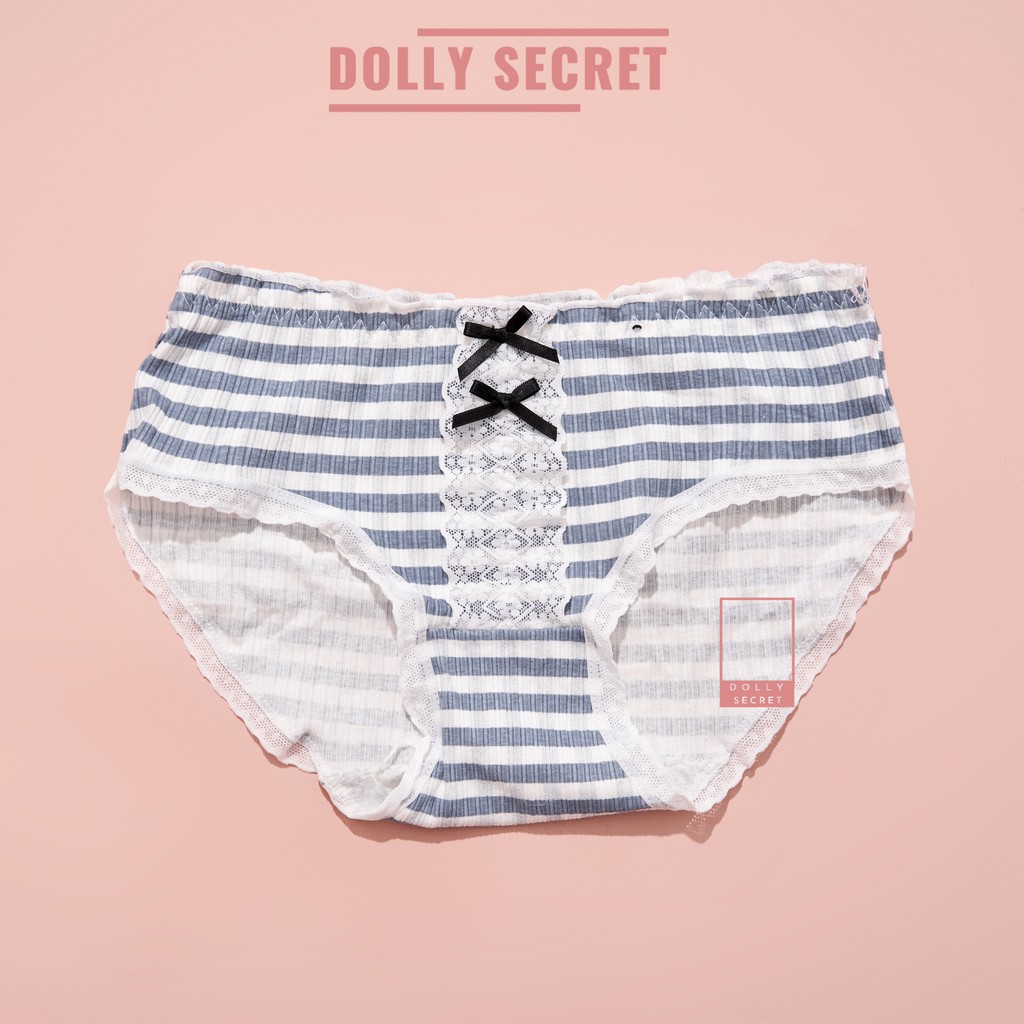Quần lót len tăm viền ren dễ thương đính nơ dễ thương cho nữ DOLLYSECRET QL041 | BigBuy360 - bigbuy360.vn