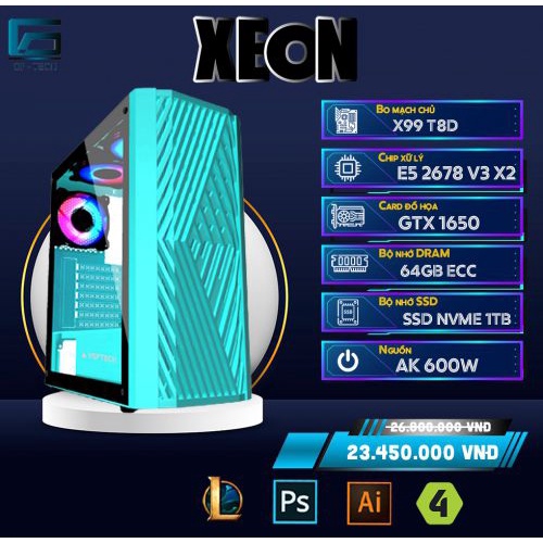 2x E5 2678 V3 - Bộ PC cân nhiều máy ảo, Render Video, làm sever