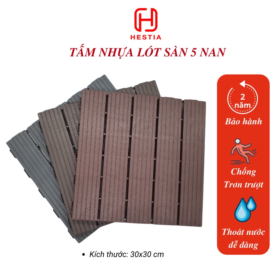 Vỉ nhựa lót sàn ban công T New KT 30*30*2cm- chuyên dụng cho nhà tắm, bể bơi, sân vườn