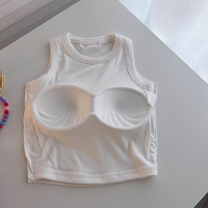 Áo Thun Thể Thao Sát Nách Cổ Tròn Có Đệm Ngực Thời Trang Mùa Hè 0922 Cho Nữ