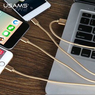 [Xả Kho]- Cáp sạc 3 đầu bọc dù dài 1,2m (microUSB + lightning + Type-C )