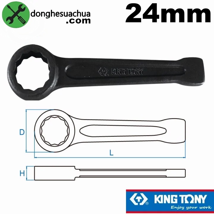 Cờ lê vòng đóng 24mm Kingtony 10B0-24 dài 162mm