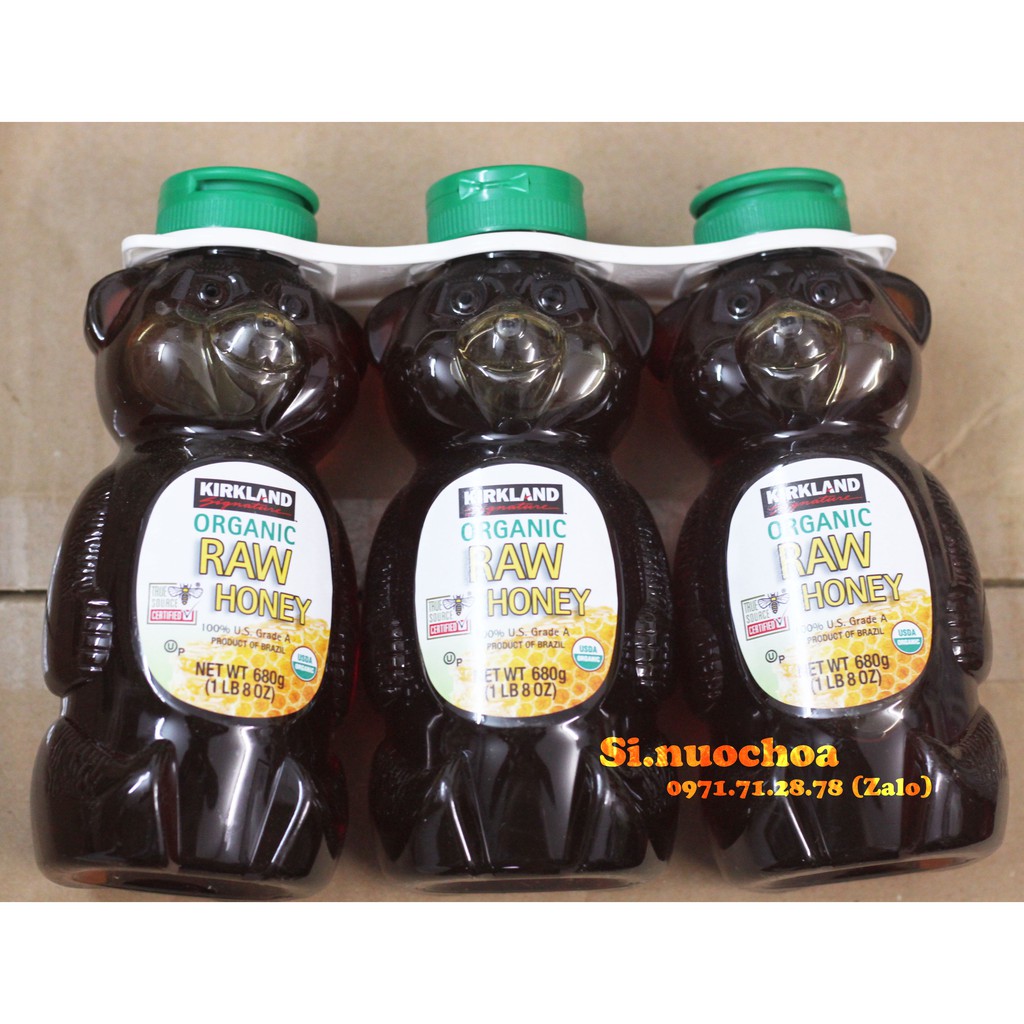 Mật Ong Gấu Hữu Cơ Kirkland Signature Organic Raw Honey 680g