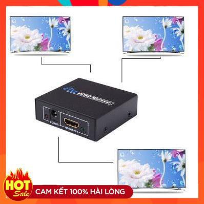 [Chính Hãng] Bộ chia HDMI 1 ra 2 – HDMI Splitter 1x2_Bộ chia HDMI Switch 1 ra 2 Full HD 1080 đen