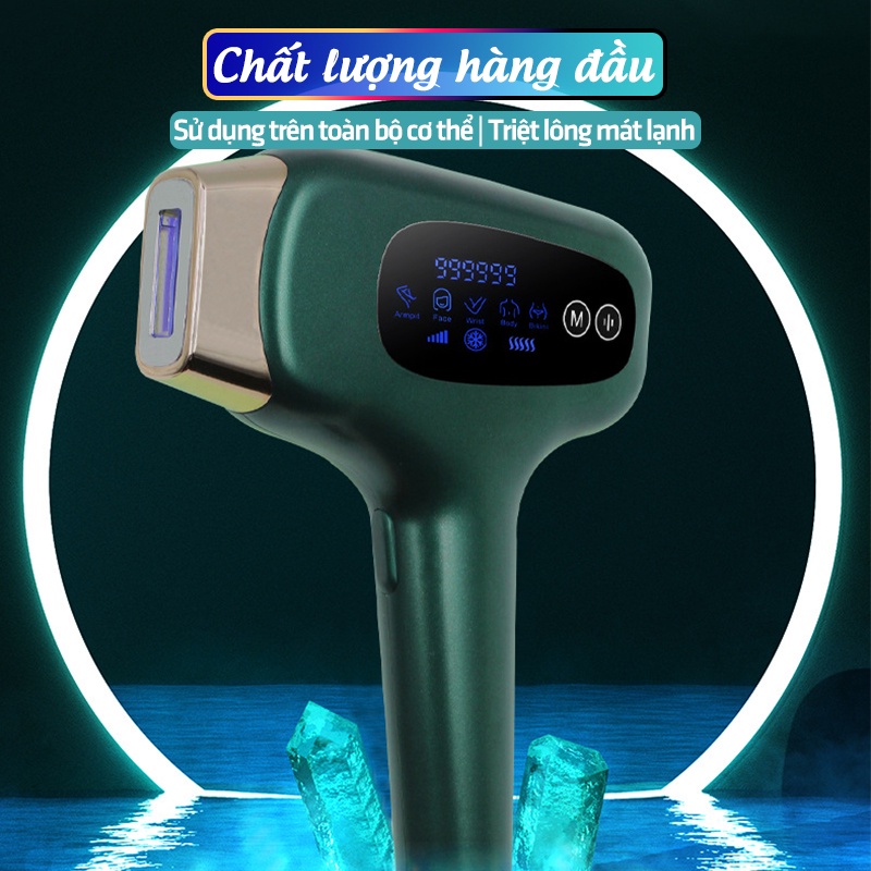 Máy triệt lông băng lạnh HRC, Triệt lông vĩnh viễn Sau 3 Tháng, Giảm 90% Lông Sau 1 Tháng Sử Dụng, BH [12T] QStore