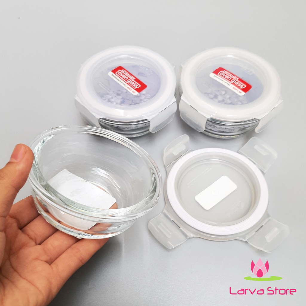 Set 3 Hộp Thủy Tinh Cỡ Nhỏ 130ml Lock&amp;Lock LLG812 - Larva Store