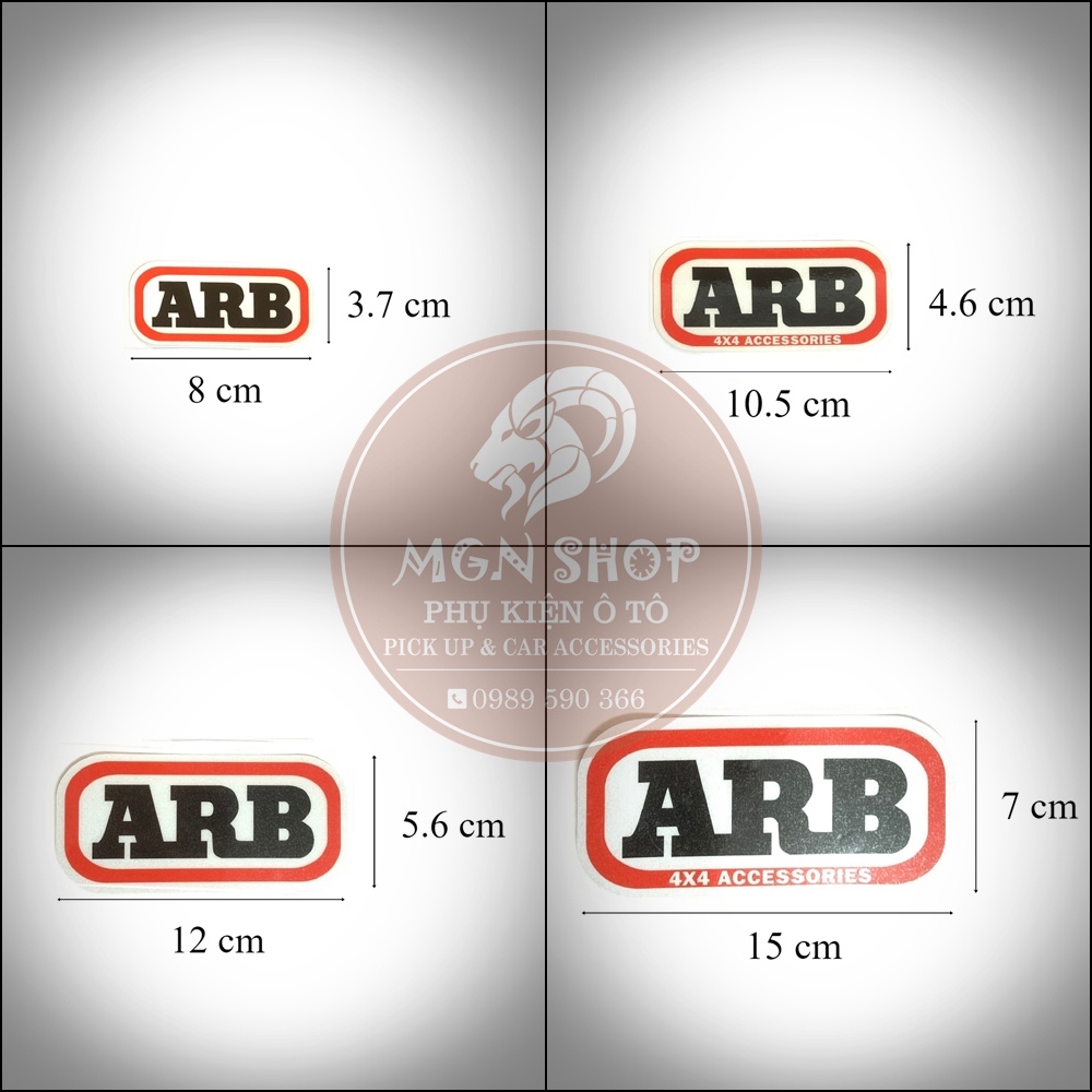 [Decal] [Tem dán] [ARB] dành cho ô tô xe máy