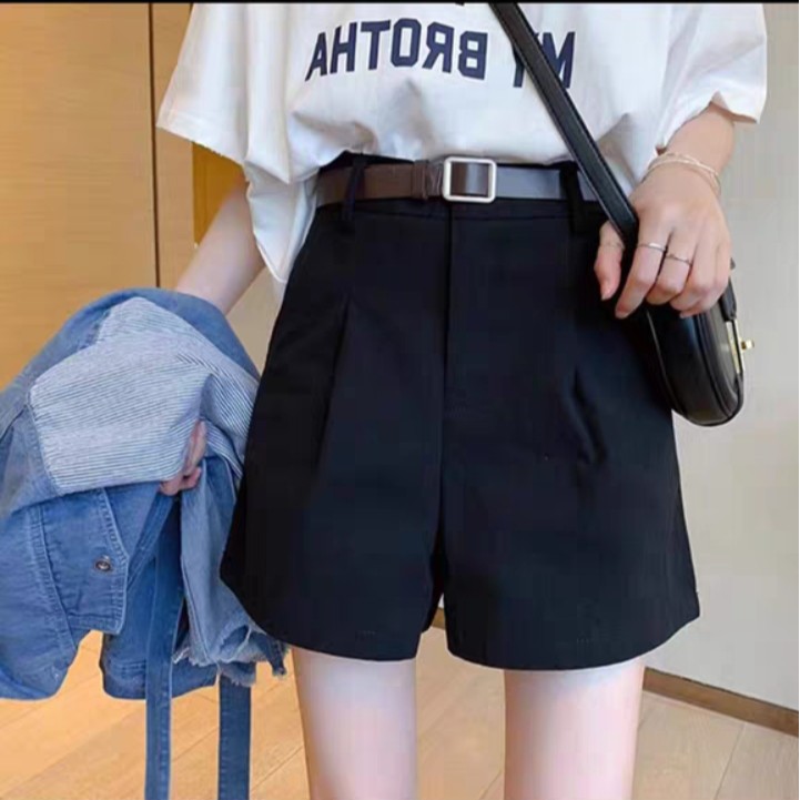 [ORDER] quần short ulzzang short jean jeans soóc kaki kèm đai thắt lưng kiểu dáng hàn quốc cạp lưng cao