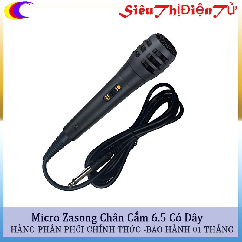 Mic hát karaoke đa năng có chân 6.5- Mic có dây phù hợp cho tất cả các loại loa hỗ trợ mic chân 6.5
