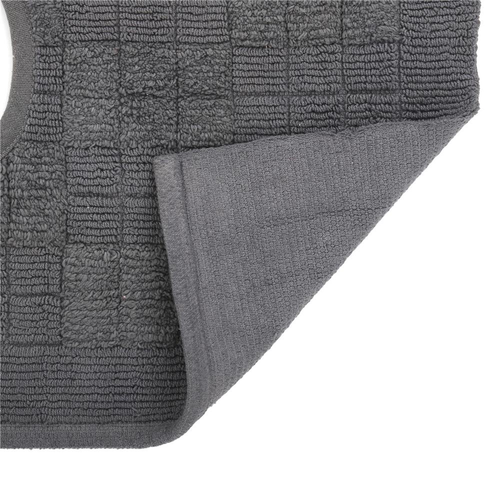 HomeBase HLS Thảm lót sàn lau chân phòng tắm Cotton mềm mại và thấm hút tốt SI-SQUARE W50xH60xD1 màu xám đậm