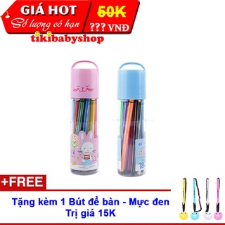 Viết lông 18 màu - hộp 18 bút - tặng kèm 1 bút để bàn mực đen màu ngẫu nhiên