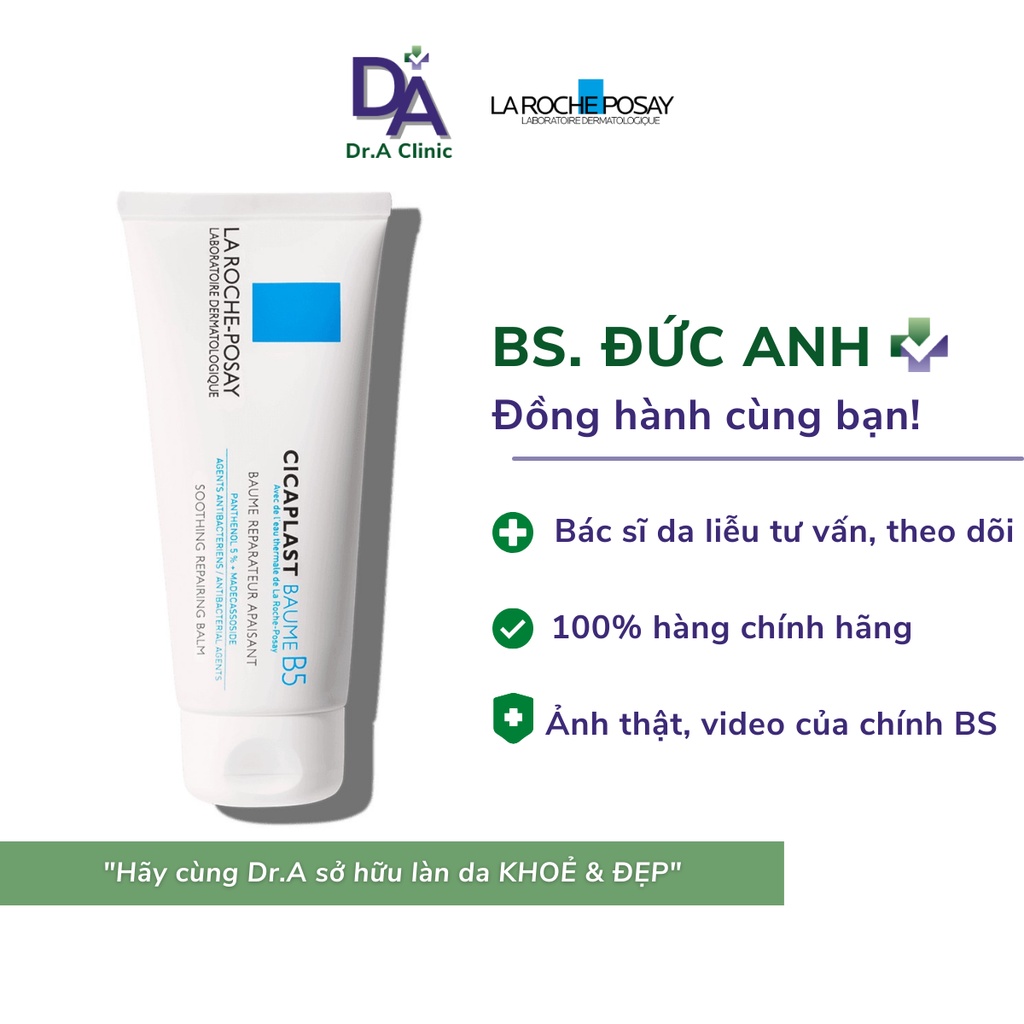 Kem dưỡng ẩm B5 La Roche Posay Cicaplast Baume 100ml làm dịu và phục hồi da kể cả da em bé 100ml - Dr.A Clinic