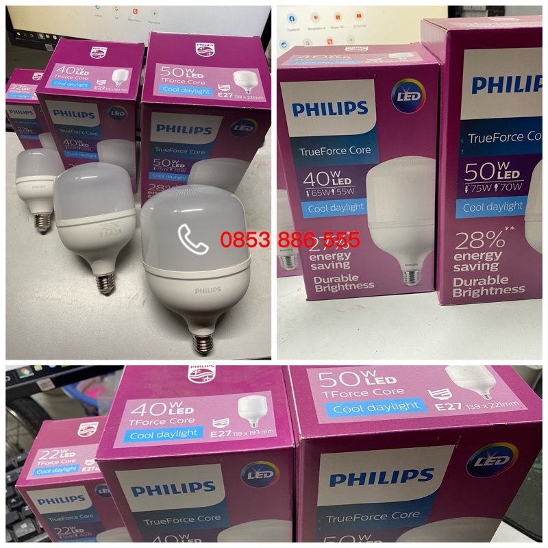 Bóng LED Philips 50W, 40,30,22W. Hàng chính hãng, giá cực tốt.