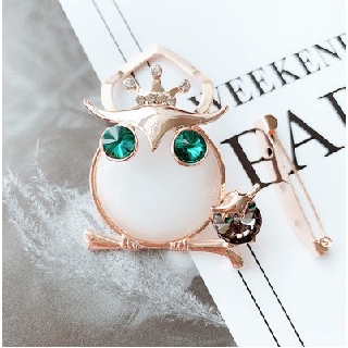 🔥🔥🔥 kẹp cài khăn choàng hình chim cú đính đá thời trang