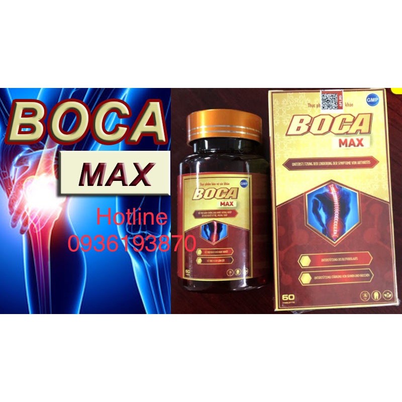 Boca max - giúp giảm viêm khớp, sưng khớp - hộp 60 viên