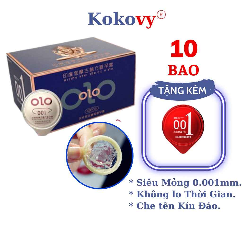 Bao cao su OLO-001 Gamma Ấn Độ Thần Thoại Xanh hộp 10 bao