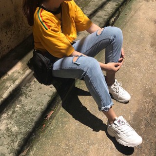 Baggy Lưng Cao Rách Gối
