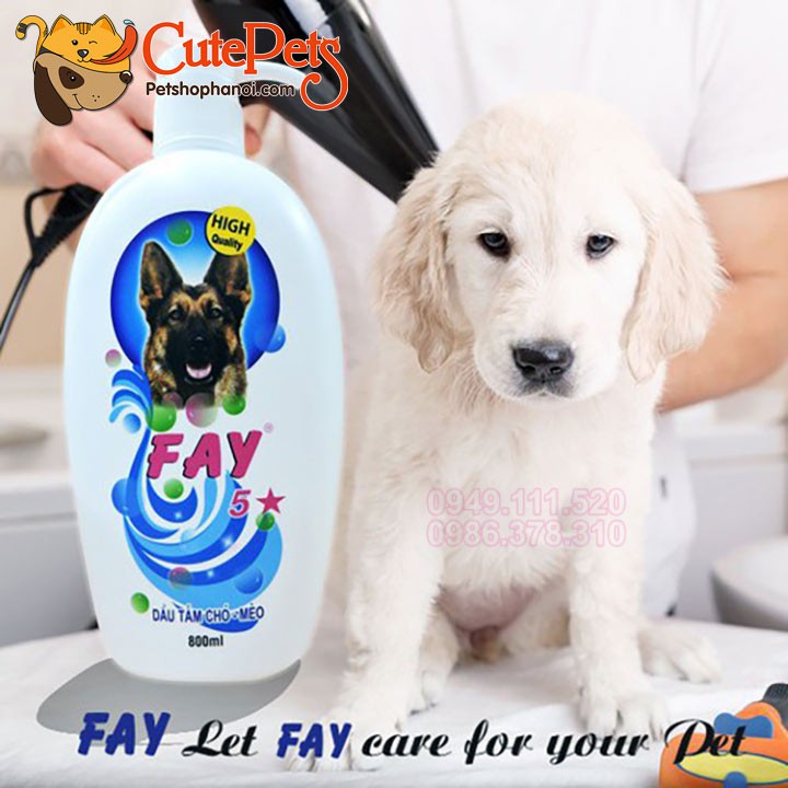 Sữa tắm Fay 5 Sao 800ml Dành cho chó mèo - CutePets Phụ kiện thú cưng Pet shop Hà Nội