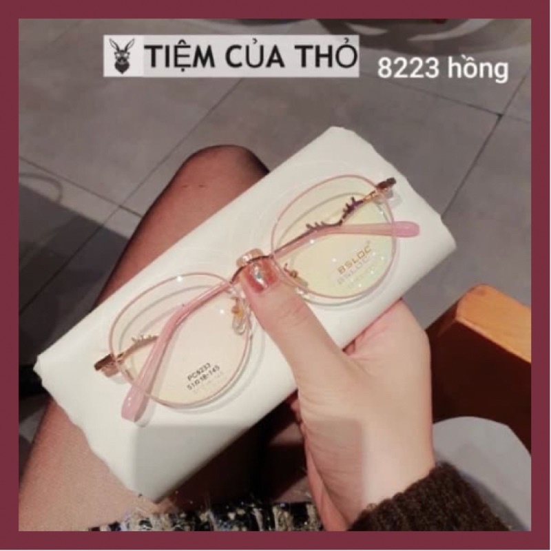 Gọng kính cận nữ, form vừa kim loại cứng cáp Tiệm của thỏ 8233