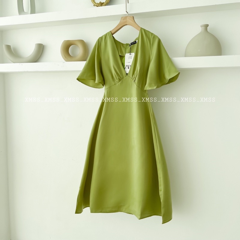 Váy cốm lụa tay cánh dơi dáng dài hàng đẹp