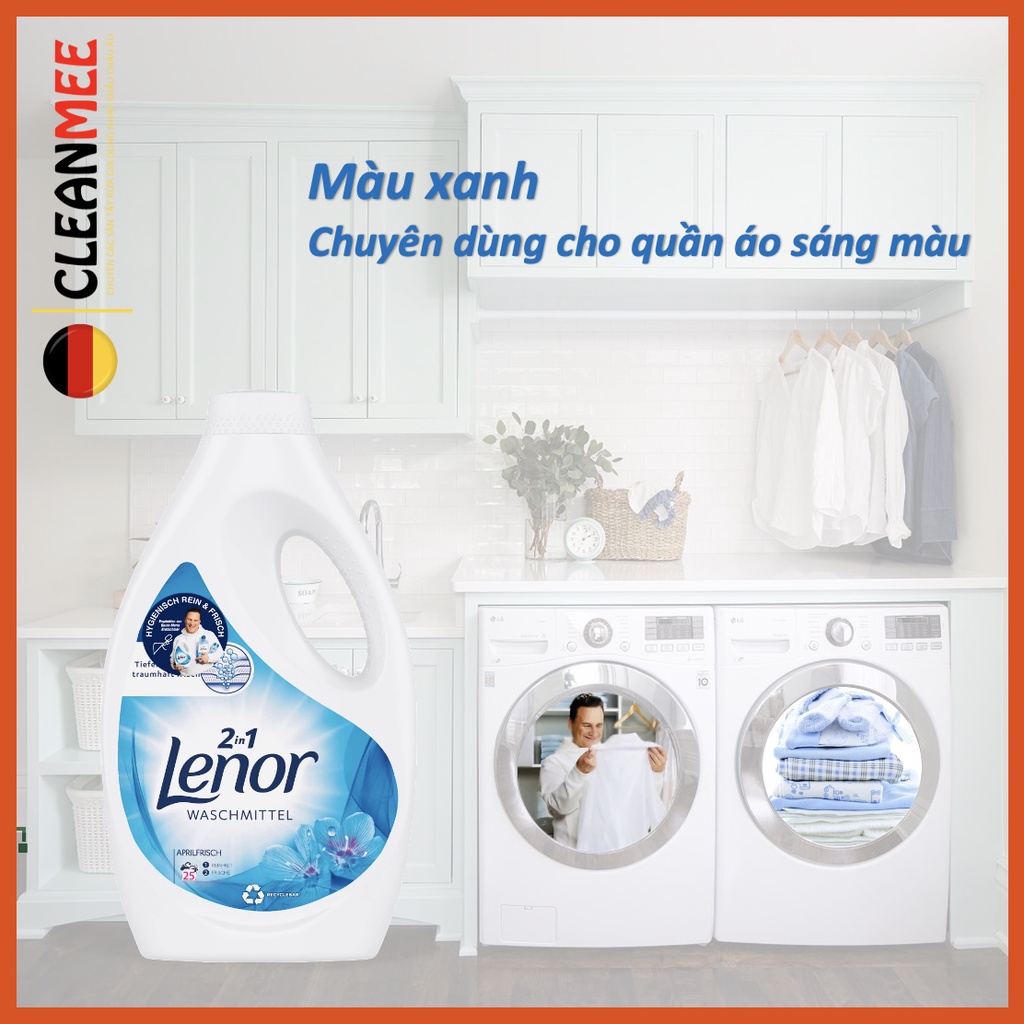 Nước Giặt Xả Lenor Đậm Đặc 2 Trong 1 Giúp Làm Sạch Vết Bẩn Giữ Màu Cho Quần Áo Chai 1,4 Lít