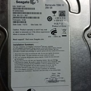 Ổ cứng seagate 250gb good 100%