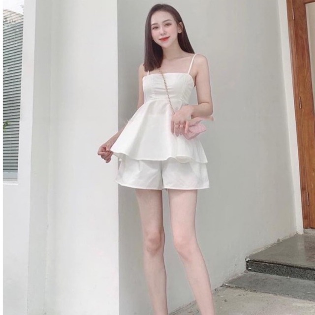 Set 2 Dây Form Áo BabyDoll Gồm: Áo Hai Dây và Quần (Ảnh thật ở cuối)