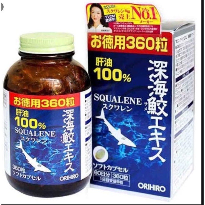 Viên uống Sụn Vi Cá Mập Orihiro Squalene 360 viên Nhật Bản